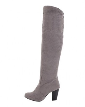 Hee-Grand-Women-Fashion-Pure-Color-High-Heel-Boots-UK-5-Grey-0
