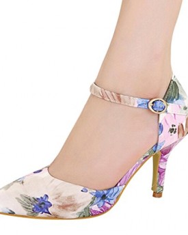 Hee-Grand-Women-Floral-Flower-Pattern-Pointed-High-Heels-UK-55-Colorful-0