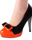 Hee-Grand-Women-Jointed-Color-OL-Bowknot-High-Heel-Shoes-UK-5-Orange-0