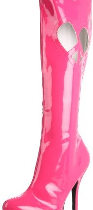 Heels-Club-Flower-Power-boots-60s-70s-sexy-heel-knee-high-fancy-dress-Hot-Pink-5-0