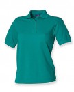 Henbury-Ladies-Pique-Polo-Shirt-Color-Jade-Size-14-0