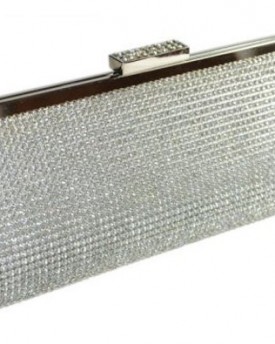 High-Quality-Shimmering-Silver-Diamante-Encrusted-Evening-bag-Clutch-Purse-Party-Bridal-Prom-0