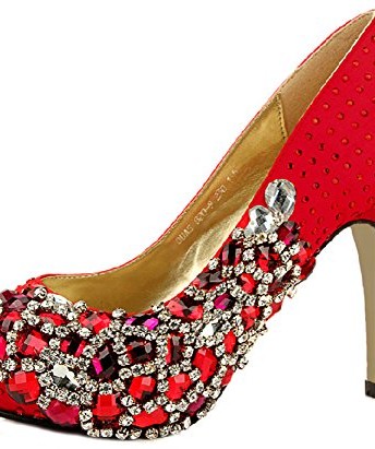 Honeystore-Womens-Handmade-Crystals-and-Diamonds-Court-Shoes-Red-55-UK-0