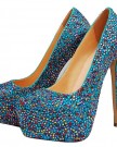Honeystore-Womens-Prom-Crystal-Sequins-Sheepskin-Court-Shoes-Blue-7-UK-0-4