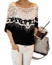 ISASSY-Womens-Ladies-Stylish-Sexy-Hot-Loose-Batwing-Dolman-Lace-Blouses-Top-T-shirt-Fit-UK-Size-8-20-Batwing-Style-Long-Sleeves-Loose-Style-0-0