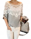 ISASSY-Womens-Ladies-Stylish-Sexy-Hot-Loose-Batwing-Dolman-Lace-Blouses-Top-T-shirt-Fit-UK-Size-8-20-Batwing-Style-Long-Sleeves-Loose-Style-0-4