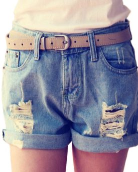 Imixcity-Celebrity-Style-Vintage-High-Waisted-Destroyed-Ripped-Cut-Off-Denim-Shorts-M-0