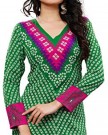 India-Long-Tunic-Top-Kurti-Womens-Printed-Indian-Apparel-Green-S-0