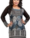 Indian-Kurti-Top-Tunic-Printed-Womens-Blouse-India-Clothes-Blue-L-0
