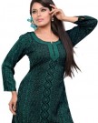 Indian-Kurti-Top-Tunic-Printed-Womens-Blouse-India-Clothing-Green-L-0