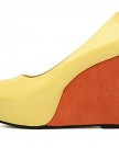 Instyleshoes-Women-PU-Assorted-Colors-Peep-Toe-Wedges-Pumps-High-Heels-Shoes-38-Yellow-0-0