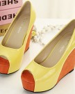 Instyleshoes-Women-PU-Assorted-Colors-Peep-Toe-Wedges-Pumps-High-Heels-Shoes-38-Yellow-0-2