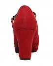 Instyleshoes-Women-Suede-Round-Toe-High-Chunky-Heels-T-Bar-Retro-Pump-Shoes-36-Red-0-1