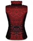 Jawbreaker-Red-Black-Brocade-Damask-Lace-Goth-Steampunk-VTG-Victorian-Shirt-Top-0-0