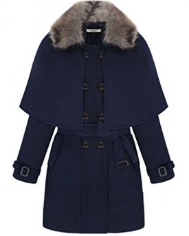 Jollychic-Womens-Detachable-Faux-Fur-Collar-Double-Breasted-Cape-Poncho-Coat-Jacket-Overcoat-Size-12-UK-Navy-0