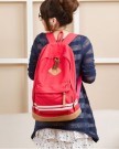 K9Q-Women-Girl-Pig-Nose-Canvas-Backpack-School-Bag-Book-Bag-Travel-Rucksack-Shoulder-Bag-Satchels-Shipped-With-Tracking-No-A-Exclusive-Gift-Blue-0-3