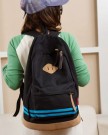 K9Q-Women-Girl-Pig-Nose-Canvas-Backpack-School-Bag-Book-Bag-Travel-Rucksack-Shoulder-Bag-Satchels-Shipped-With-Tracking-No-A-Exclusive-Gift-Blue-0-4