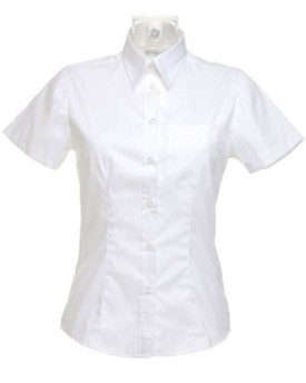 Kustom-Kit-Corporate-pocket-Ladies-Oxford-Short-Sleeved-Formal-Work-Blouse-0