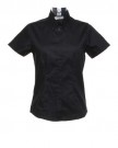 Kustom-Kit-KK701-Womens-Corporate-Oxford-Short-Sleeve-Blouse-Black-18-0-0