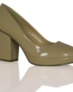 L2F-Womens-Ladies-Mid-High-Block-Heel-Slip-On-Court-Sensible-Style-Shoes-Sizes-Beiges-Nude-Size-4-UK-0