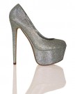 L3T-Womens-Ladies-Sexy-High-Heel-Platform-Stiletto-Court-Party-Club-Shoe-Size-Metallics-Silver-Size-7-UK-0
