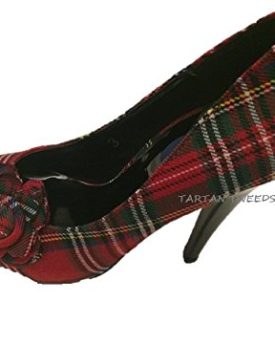 LADIES-ROYAL-STEWART-SCOTTISH-TARTAN-HIGH-HEELS-SHOES-4-0