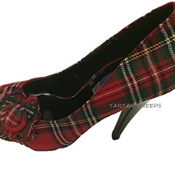 LADIES-ROYAL-STEWART-SCOTTISH-TARTAN-HIGH-HEELS-SHOES-4-0