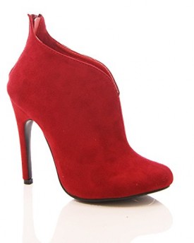 LADIES-WOMENS-ANKLE-BOOTS-HIGH-HEELS-PARTY-FORMAL-SHOES-SIZE-RED-UK-4-0
