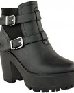LADIES-WOMENS-CHUNKY-CLEATED-SOLE-HIGH-HEEL-PLATFORM-CHELSEA-ANKLE-BOOTS-SHOES-UK-4-Black-Faux-Leather-0-0