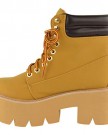 LADIES-WOMENS-CHUNKY-CLEATED-SOLE-PLATFORM-LACE-UP-WORKER-ANKLE-BOOTS-SHOES-PUNK-UK-6-Honey-Nubuck-0-1