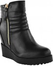 LADIES-WOMENS-CONCEALED-HIDDEN-WEDGE-MID-HIGH-HEEL-PLATFORM-ANKLE-BOOTS-SHOES-UK-6-Black-Faux-Leather-0-0