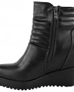 LADIES-WOMENS-CONCEALED-HIDDEN-WEDGE-MID-HIGH-HEEL-PLATFORM-ANKLE-BOOTS-SHOES-UK-6-Black-Faux-Leather-0-2