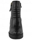 LADIES-WOMENS-CONCEALED-HIDDEN-WEDGE-MID-HIGH-HEEL-PLATFORM-ANKLE-BOOTS-SHOES-UK-6-Black-Faux-Leather-0-3