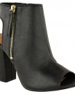 LADIES-WOMENS-CUT-OUT-BACK-PEEP-TOE-CHUNKY-BLOCK-MID-HIGH-HEEL-ANKLE-BOOTS-SHOES-UK-5-Black-Faux-leather-0-0
