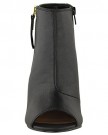 LADIES-WOMENS-CUT-OUT-BACK-PEEP-TOE-CHUNKY-BLOCK-MID-HIGH-HEEL-ANKLE-BOOTS-SHOES-UK-5-Black-Faux-leather-0-3