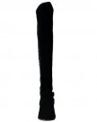 LADIES-WOMENS-FLAT-LOW-HEEL-STRETCH-WIDE-LEG-OVER-THE-KNEE-THIGH-HIGH-BOOTS-SIZE-UK-7-EU-40-US-9-Black-Suede-0-2