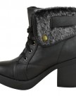 LADIES-WOMENS-MID-BLOCK-HEEL-FUR-LINED-ARMY-COMBAT-LACE-UP-WINTER-ANKLE-BOOTS-SHOES-SIZE-UK-3-EU-36-US-5-Black-Faux-Leather-0-1