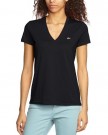 Lacoste-Womens-Short-Sleeve-V-Neck-Jersey-T-Shirt-Black-Size-12-Manufacturer-Size-EU-40-0