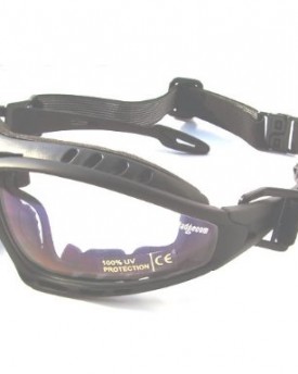 Ladgecom-Clear-Lens-Black-Frame-Cycling-Running-Glasses-Goggles-0