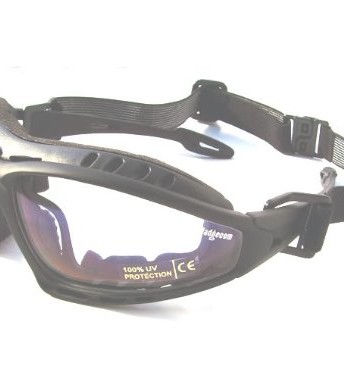 Ladgecom-Clear-Lens-Black-Frame-Cycling-Running-Glasses-Goggles-0