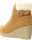 Ladies-Ban62-Women-Leather-Style-Ankle-High-Chunky-Wedge-Heel-Flat-Fur-Lace-Boots-Shoe-3-Tan-0-1