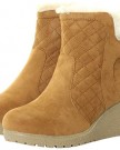 Ladies-Ban62-Women-Leather-Style-Ankle-High-Chunky-Wedge-Heel-Flat-Fur-Lace-Boots-Shoe-3-Tan-0-2