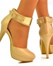 Ladies-Beige-Plain-Metal-Gold-Ankle-Strap-High-Heel-Sandals-0-1
