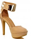 Ladies-Beige-Plain-Metal-Gold-Ankle-Strap-High-Heel-Sandals-0