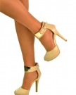 Ladies-Beige-Plain-Metal-Gold-Ankle-Strap-High-Heel-Sandals-0-3
