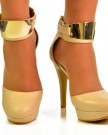 Ladies-Beige-Plain-Metal-Gold-Ankle-Strap-High-Heel-Sandals-0-6