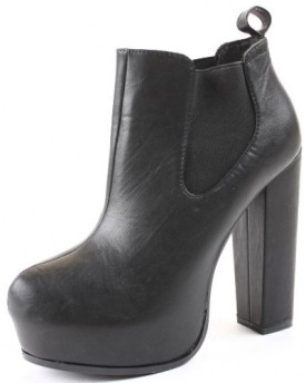 Ladies-Block-Shoes-Heeled-Booties-High-Heel-Platform-Chelsea-Ankle-Boots-Size-With-Shoefashionista-Boutique-Bag-black-matt-6-UK-39-EU-0