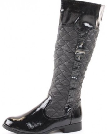 Ladies-Flat-Winter-Biker-Style-Low-Heel-Calf-High-Leg-Knee-Boots-Size-with-shoeFashionista-Boutiques-Bag-0