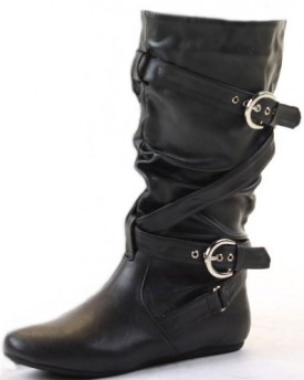 Ladies-Flat-Winter-Biker-Style-Low-Heel-Mid-Calf-High-Leg-Knee-Boots-Size-shoeFashionista-Branded-0