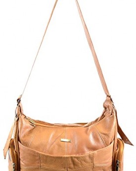 Ladies-Large-Leather-Shoulder-Bag-Hand-Bag-with-2-Main-Compartments-and-Multiple-Pockets-Tan-0